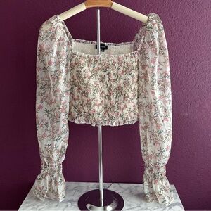 Lulus floral cropped top